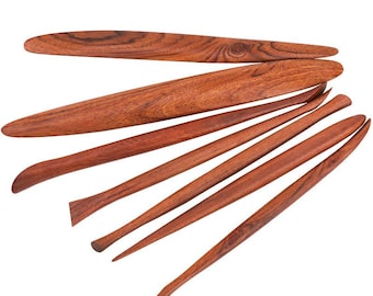 7 Pcs/Set of Wood Clay Tool Portable Carved Pottery Tools Styling Production Tools