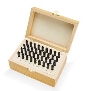 36 unids/set juego de punzones de números y letras de acero, Kit de herramientas para sellos para manualidades de madera y cuero, herramientas para sellos para manualidades de cuero con caja de madera