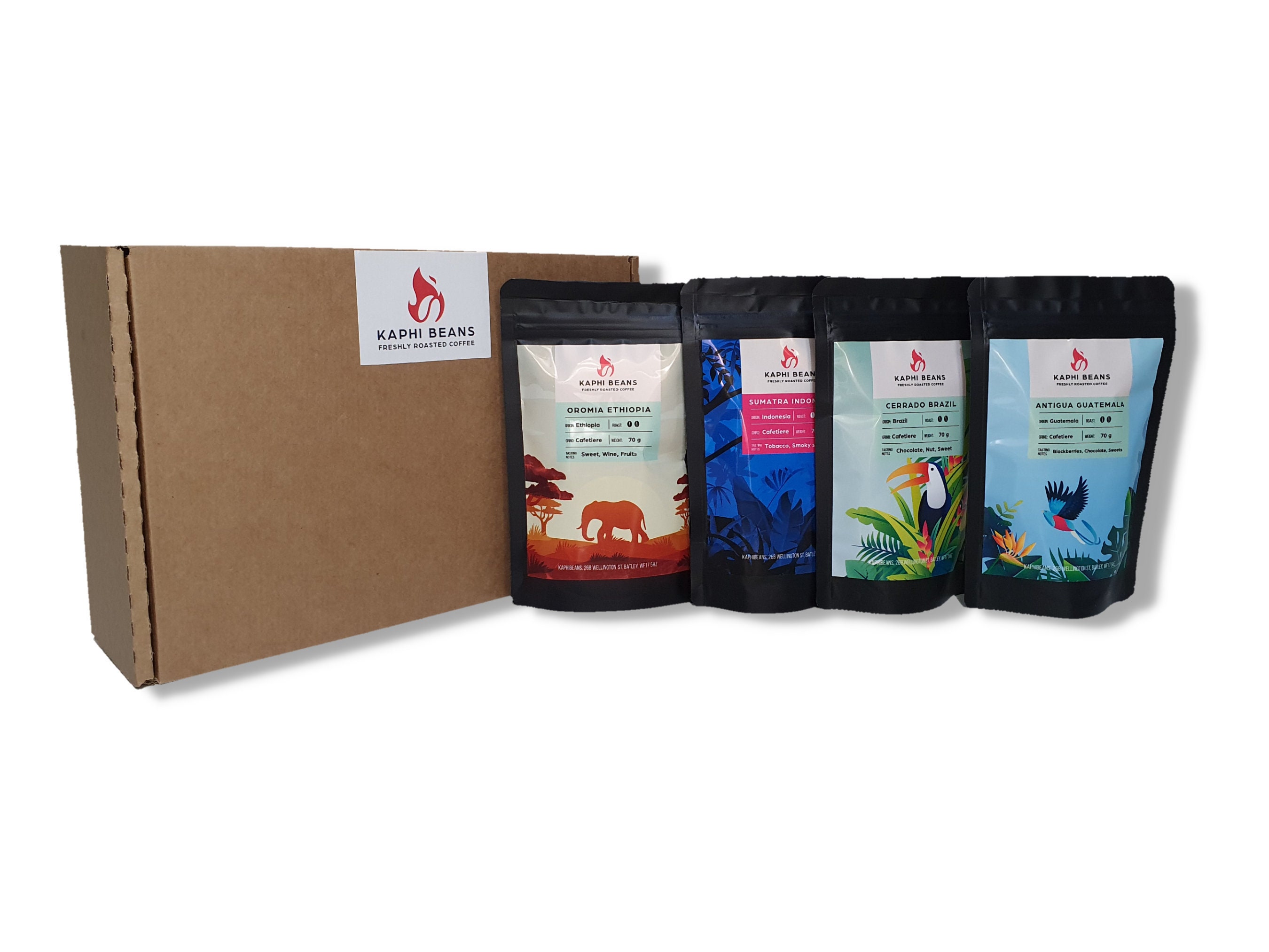 Coffee lovers gift box personalised 4 assorted coffees | Etsy