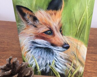 Fox Card, Blank Greetings Card, Notelet Card