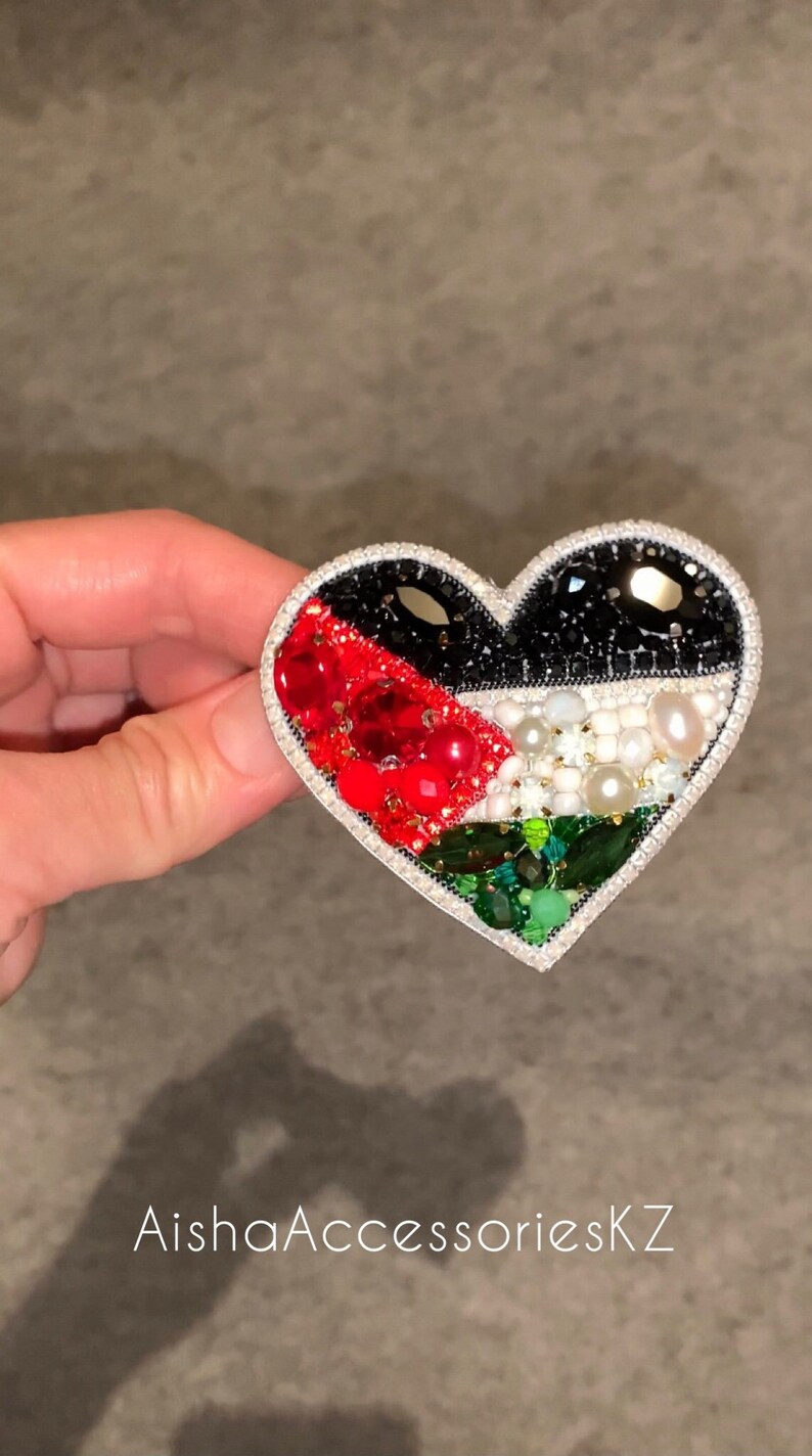 Broche Palestine Émaillée - Badge Métal Peace & Freedom Support Palestine - Épinglette Politique