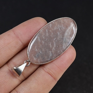 Peach Moonstone Pendant Bezel Pendant Silver Plated Pendant Sunstone Moonstone Pendant Sunstone Jewelry Moonstone Necklace Crystal Pendant