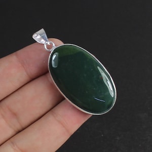 Green Bloodstone Gemstone Pendant Silver Plated Pendant Jewelry Bezel Pendant Bloodstone Pendant Handmade Pendant Bloodstone Jewelry Gift