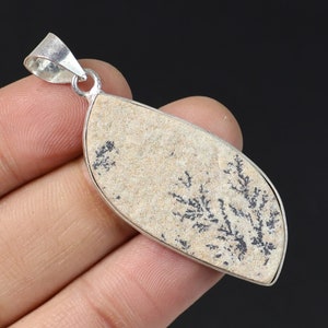 Psilomelane Pendant Sterling Silver Pendant Fancy Shape Pendant Psilomelane Gemstone Pendant Psilomelane Dendrite Pendant Bezel Pendant Gift