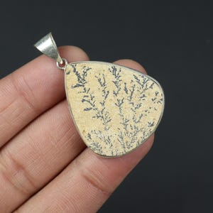 Psilomelane Pendant, Sterling Silver Pendant Scenic Psilomelane Gemstone Pendant, Bezel Pendant, Psilomelane Dendrite Pendant Girls Pendant