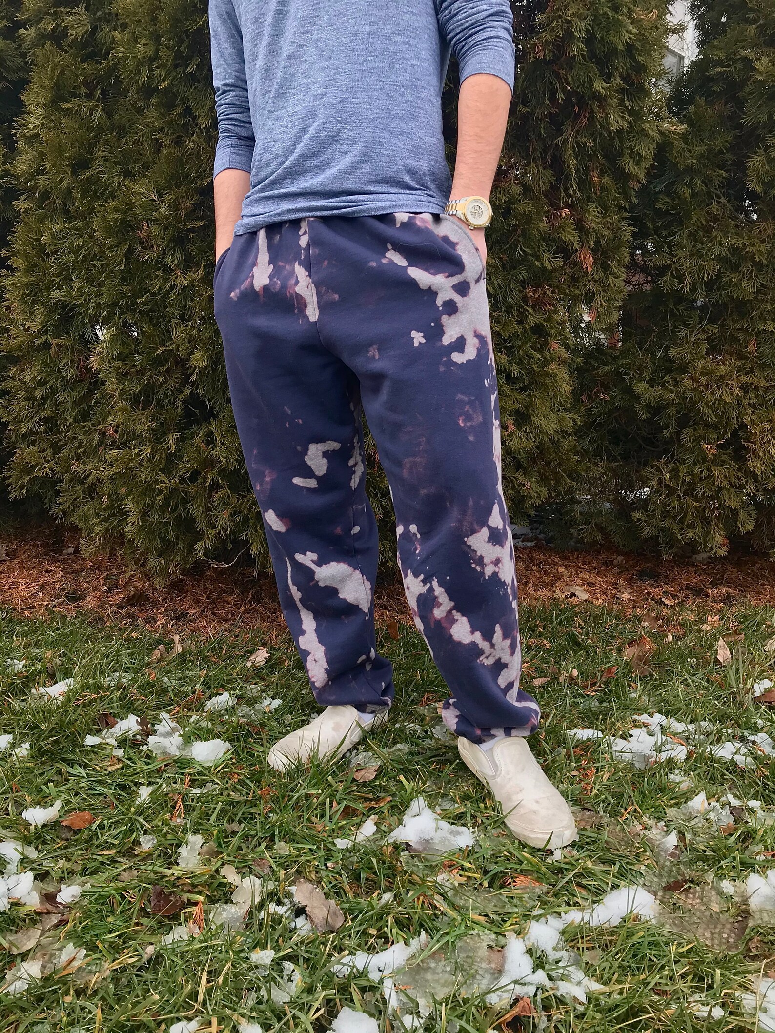 Reverse Dye Sweatpants bleach tiedye Etsy