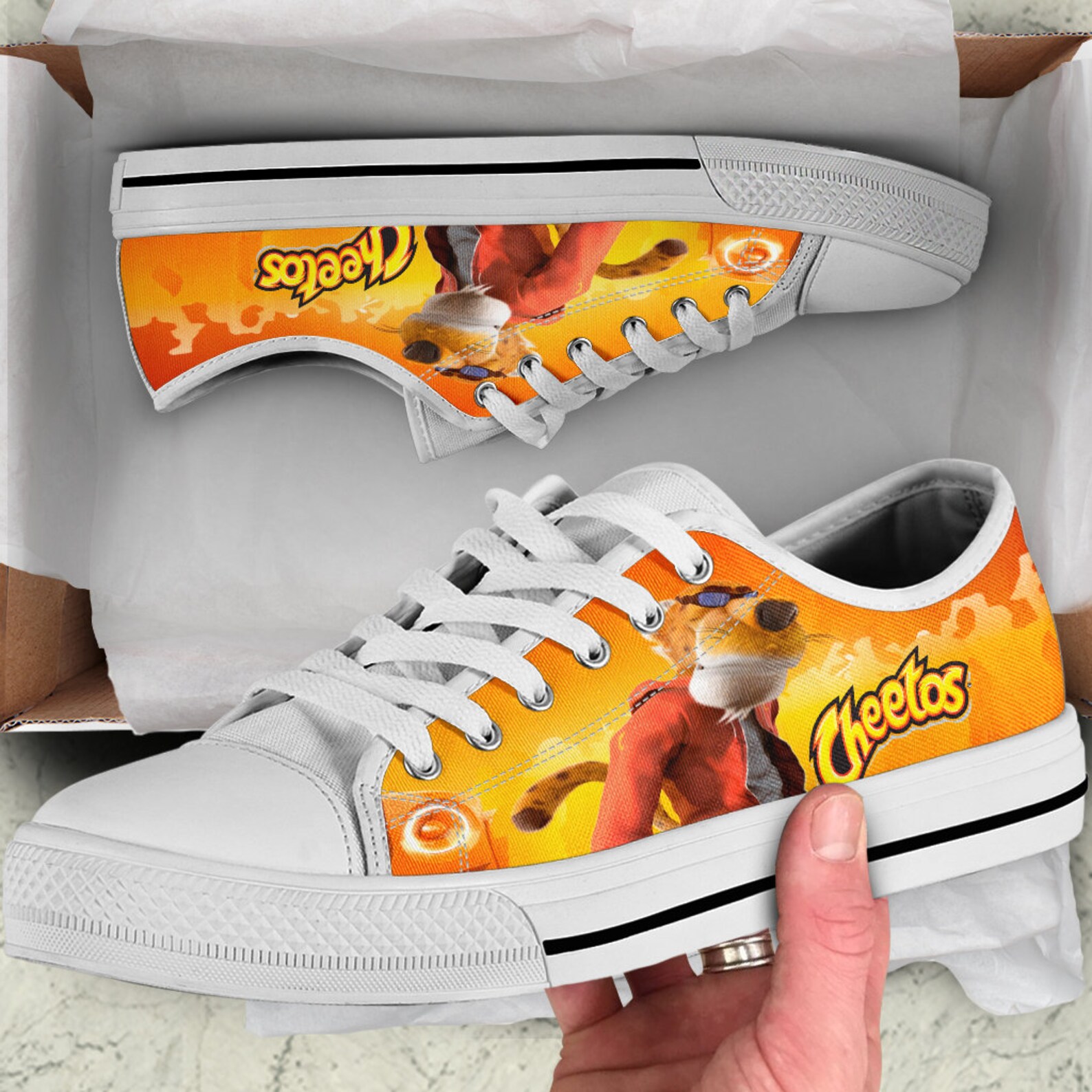 Cheetos Shoes Cheetos Runners Converse/van's Style Low Etsy