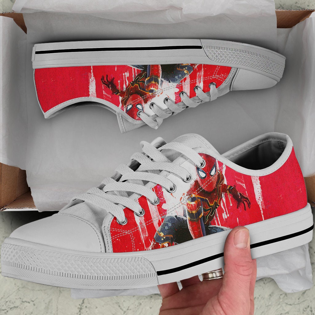 Spiderman Shoes Spiderman Runners Converse/van's Style Etsy