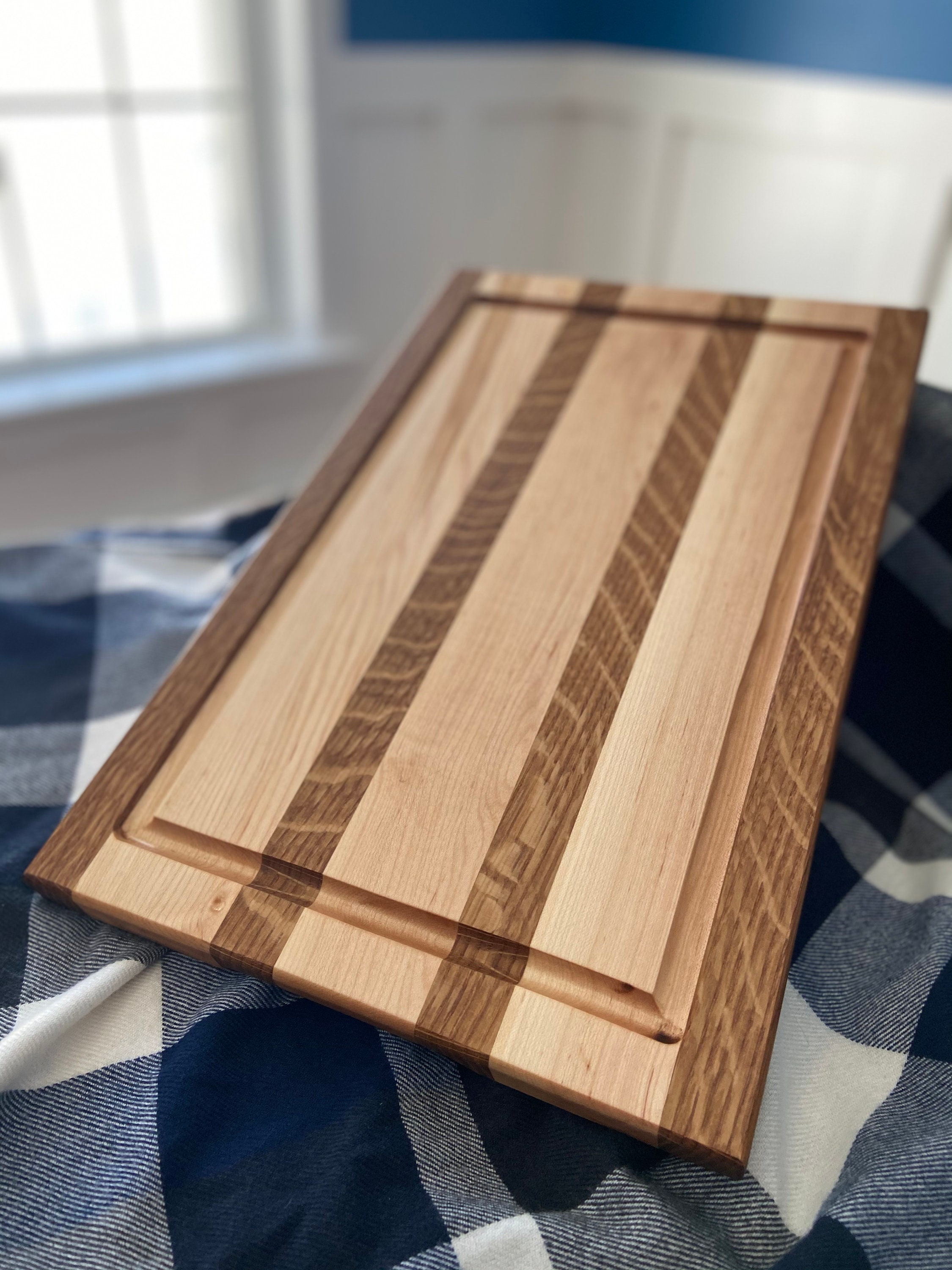 White oak and cherry cutting board Etsy