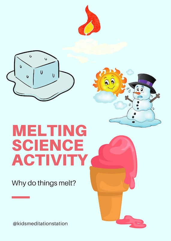 Melting Science Activity Printout Why Do Things Melt Etsy