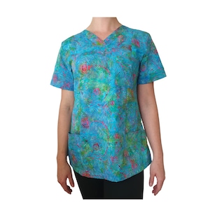 BATIK PFAU. 100% Baumwollpeeling. Gemacht für alle Apotheker und Mediziner - Zahnärzte, Tierärzte, Krankenschwestern und Pflegekräfte