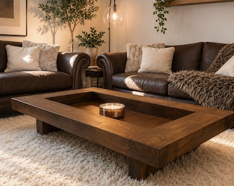 Rustic handmade solid wood sleeper coffee table Xtra Large Xtra wide 1.4 meter