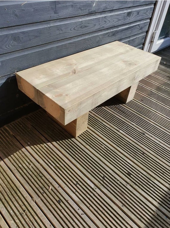 Sleeper wood bench hot sale