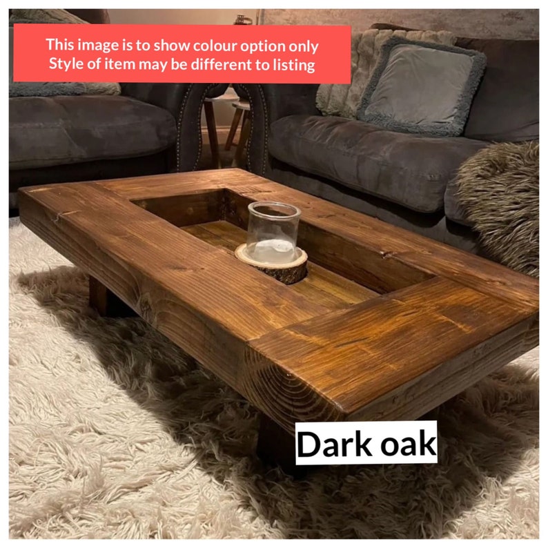 Rustic handmade solid wood sleeper coffee table Xtra Large Xtra wide version