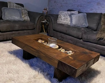 Rustic handmade solid wood sleeper coffee table Xtra Large