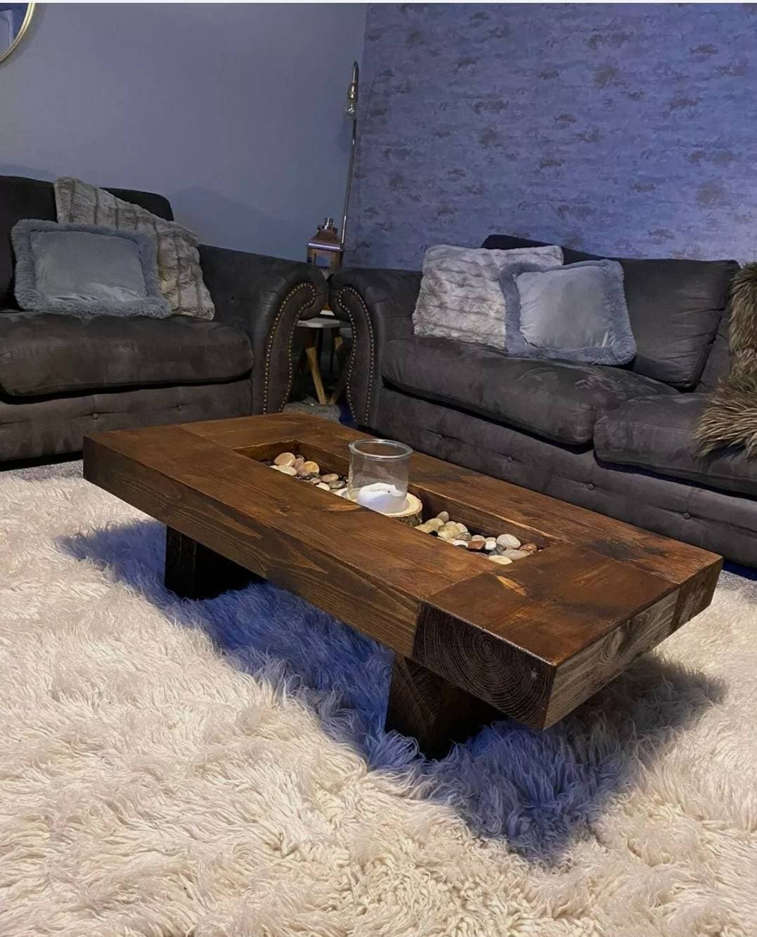 Rustic Handmade Solid Wood Sleeper Coffee Table Xtra Large Etsy UK