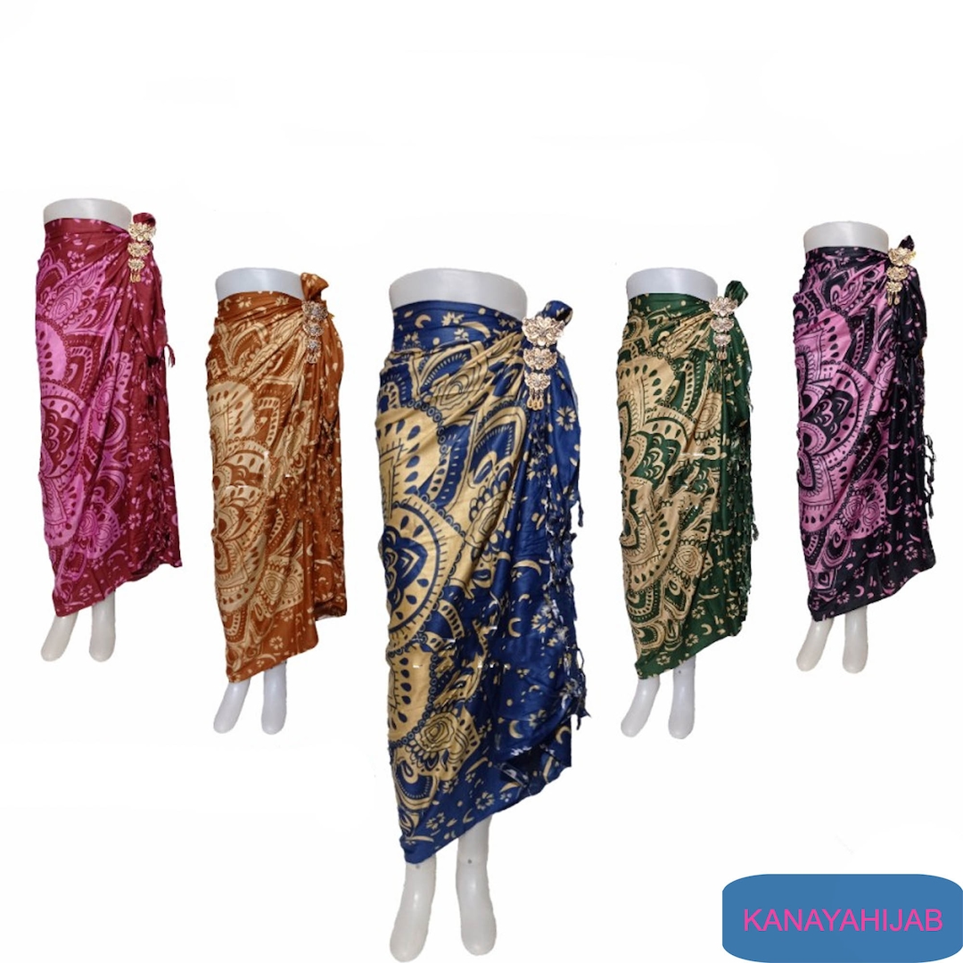 Tropical Colors: Bright Luxurious Batik Motif Bali Beach Sarong, Sarong ...