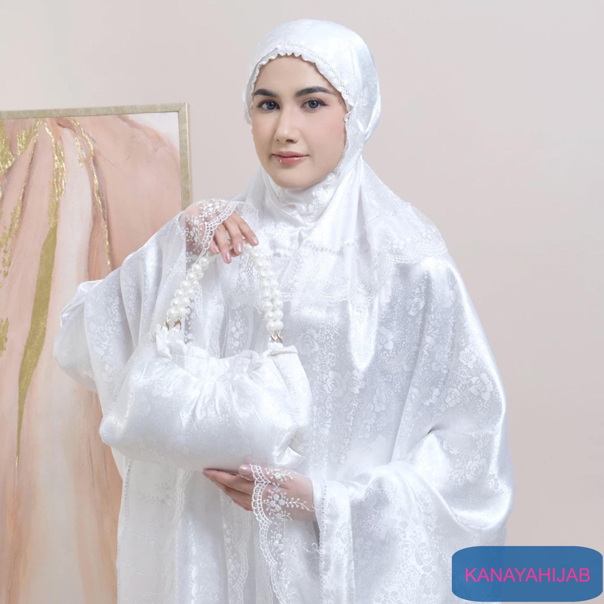 Khalisa Lace Silk 2in1 Adult Mukena, Muslim Prayer Outfit - Etsy