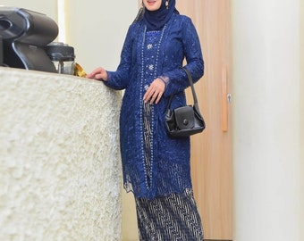 Piękne połączenie: tunika Kebaya z błyszczącymi cekinami, Kebaya, Brukat, sukienka Kebaya, Kebaya Modern, zestaw Kebaya