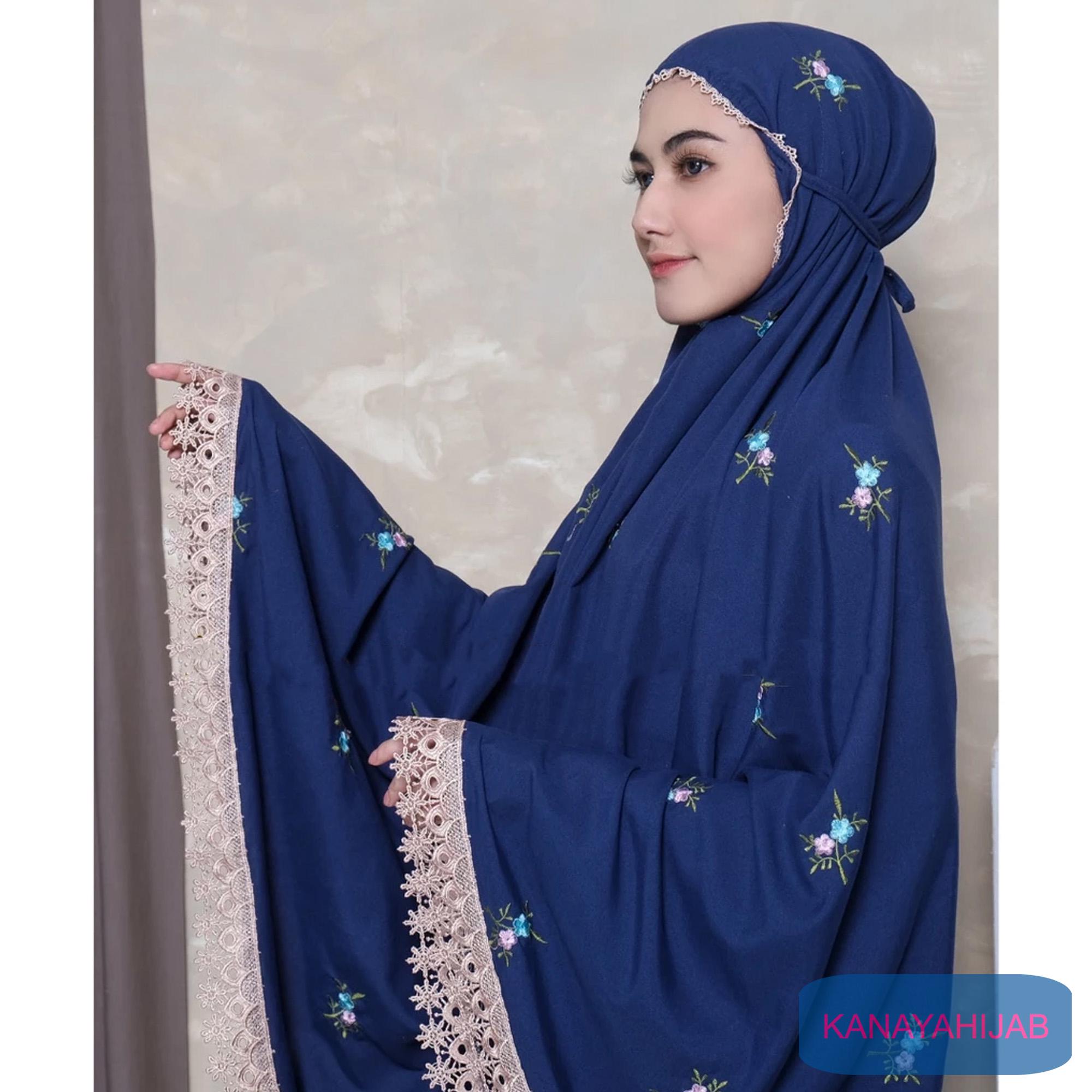 Safia Embroidered Cotton Adult Mukena, Prayer dress women