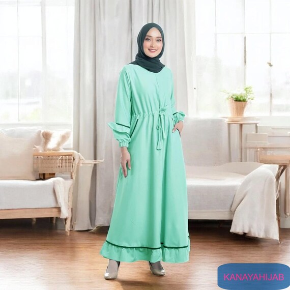 sachin and babi light blue dress Gamis Gea Dress Muslimah, Simple and Comfortable for Everyday, Muslimah  Fashion, Muslim Women, Women Dress, Islamic Dress