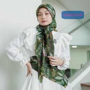 The Beauty of Simplicity: New Leaf Square Koyu Hijab Rectangular Hijab, Hijab, Headscarf, Headwrap, Hijab for Muslim, Women Hijab