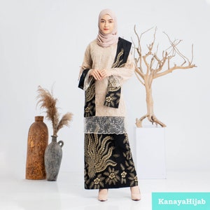 Premium Batik Kebaya: Eine Kombination aus Prime Cotton Batik und Brocade Elegance, Kebaya Dress, Kebaya Modern, Kebaya Set, Kebaya Encim