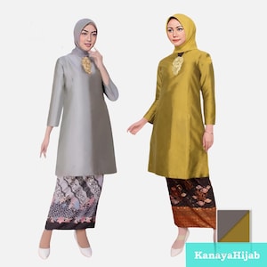 Dress Siti Nurbaya: A Combination of High Quality Tafeta for an Elegant Style, Kebaya Dress, Kebaya Modern, Kebaya Set, Kebaya Encim