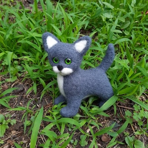 Интерьерная игрушка, Валяный кот из иголок, Декор для дома