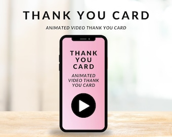 Thank You Card, Animated Video Thank you card, party thank you card