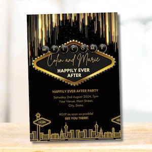 Las Vegas Invitation, Las Vegas invitation, Casino night invitation, Las Vegas wedding, Las Vegas card,Las Vegas party, casino party
