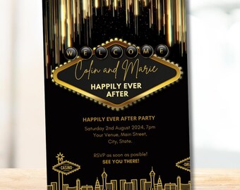 Las Vegas Invitation, Las Vegas invitation, Casino night invitation, Las Vegas wedding, Las Vegas card, Las Vegas party, casino party