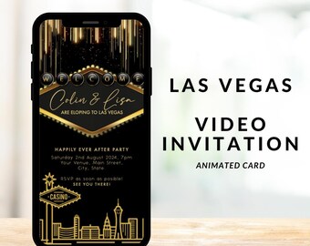 Las Vegas Video invitation, Las Vegas invitation, Casino night invitation, Las Vegas weeding, Las Vegas animated card,Las Vegas party