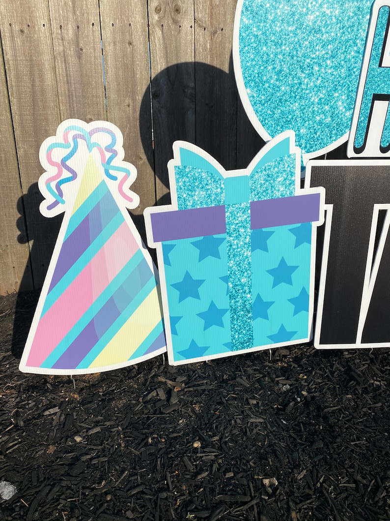 Personalized Unicorn Happy Birthday Yard Signs with Stakes Etsy