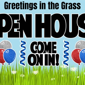 Open House Realtor Yard Signs for Businesses Yard customizable letters lawn letters Yard card rental business Yard Card wholesale