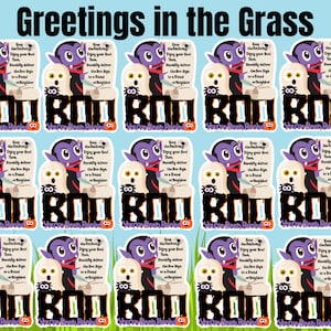 Set of 15 Personalized You&#39;ve Been Boo&#39;ed Yard Card with Stakes Lawn Sign Decorations Yard Card Rental Business Supplier