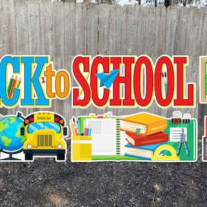Personnalisé Premier jour d’école Pelouse Sign Yard Card avec enjeux Pelouse Sign Décorations Yard Card Location Fournisseur d’affaires