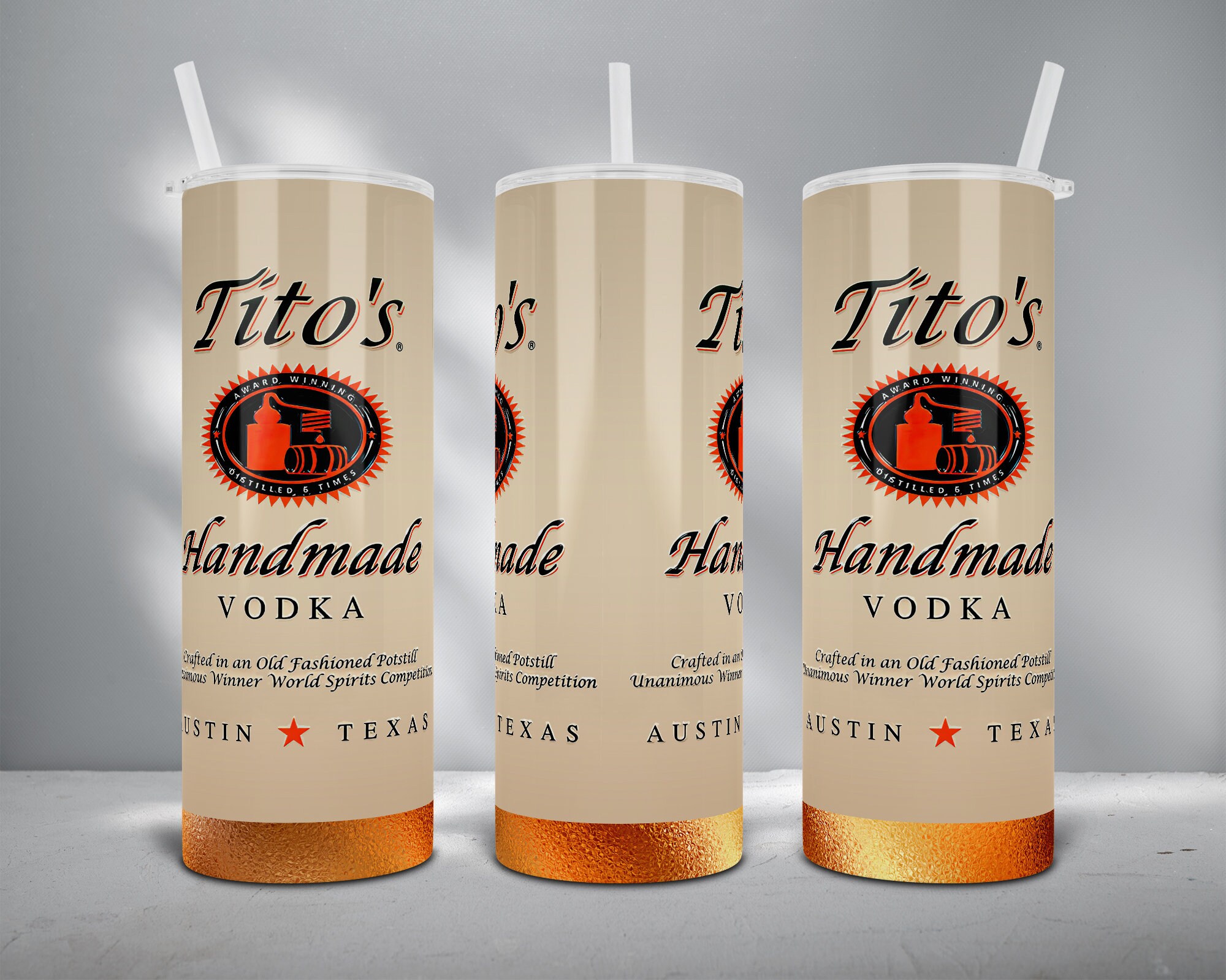 Titos Vodka Tumbler 20 oz Tito's Handmade Vodka | Etsy