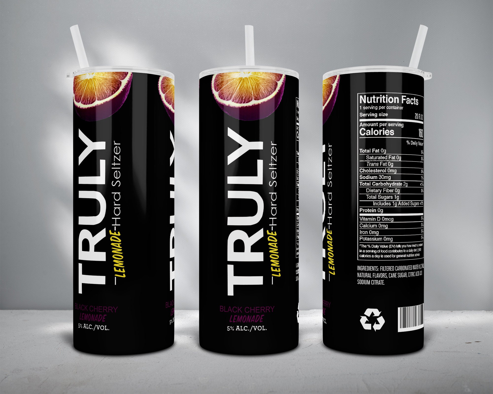 Truly Black Cherry Lemonade Tumbler 20 oz Lemonade Hard Etsy