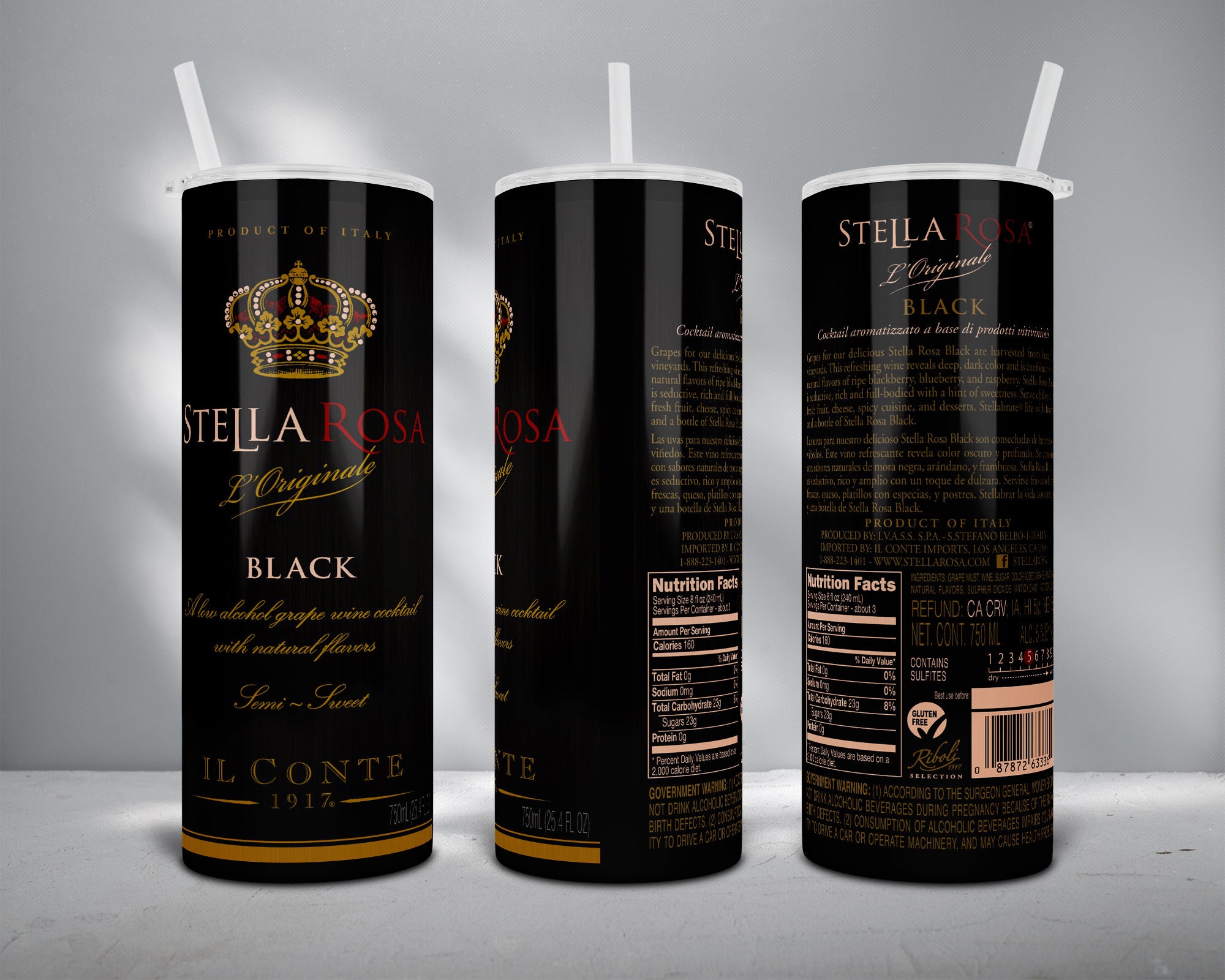 black wine tumbler bulk