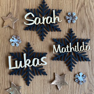 Personalized Christmas ball with name on snowflakes, Christmas decoration, Christmas tree decoration, Christmas tree decoration Made in Germany image 9