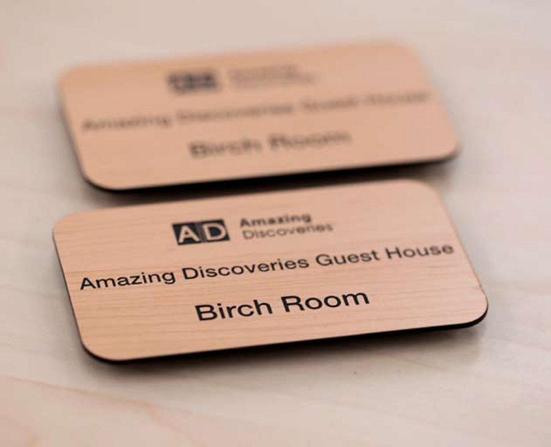 Engraved Personalised Name Badges for Shops, Hotels, Work, Clubs