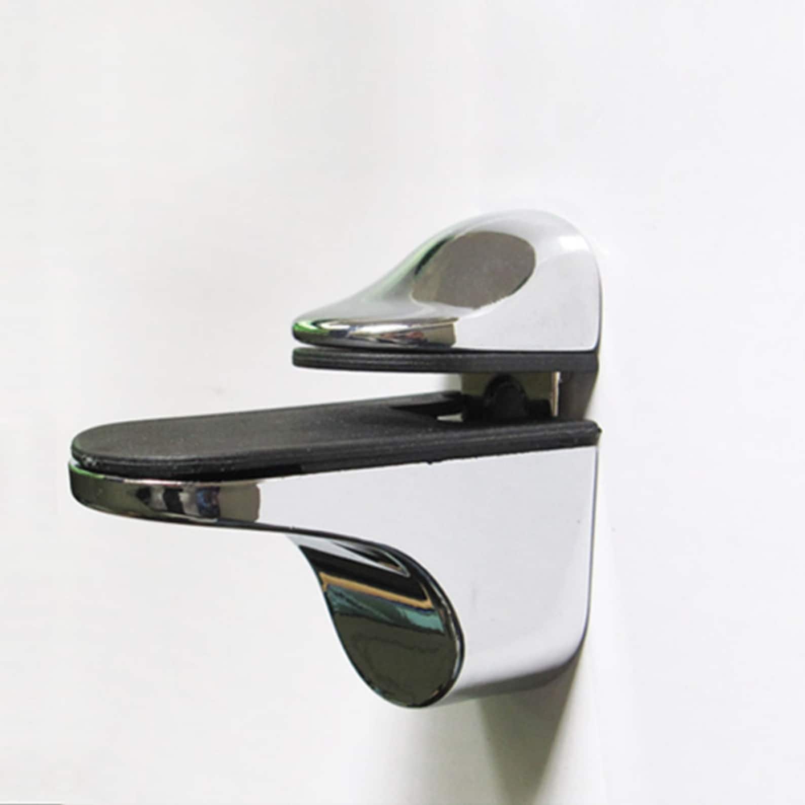 Shelf Clamp Support Bracket Polished Chrome & Satin For Wood Etsy