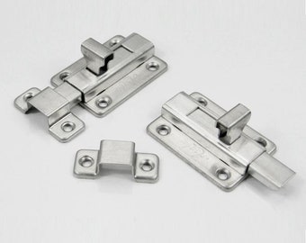 Latch Slide Bolt Lock Latch Doors Shed Bathroom Toilet Stainless Steel Door Latch, Bathroom Latch