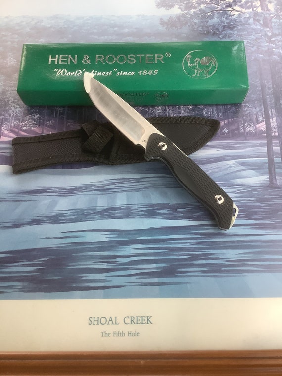 Hen and Rooster Fixed Blade knife Etsy