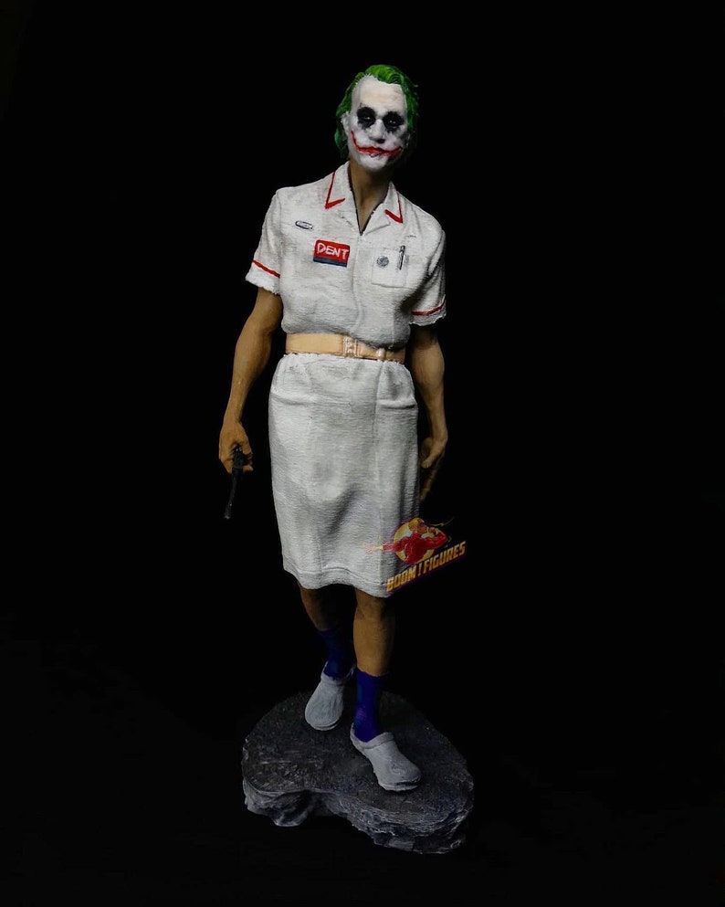 Dark Knight Nurse Joker Action Figure Collectible Heath Ledger Joker Dc Comics Super Hero image 1