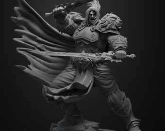 Varian Wrynn with two sword World of Warcraft Statue For the Alliance