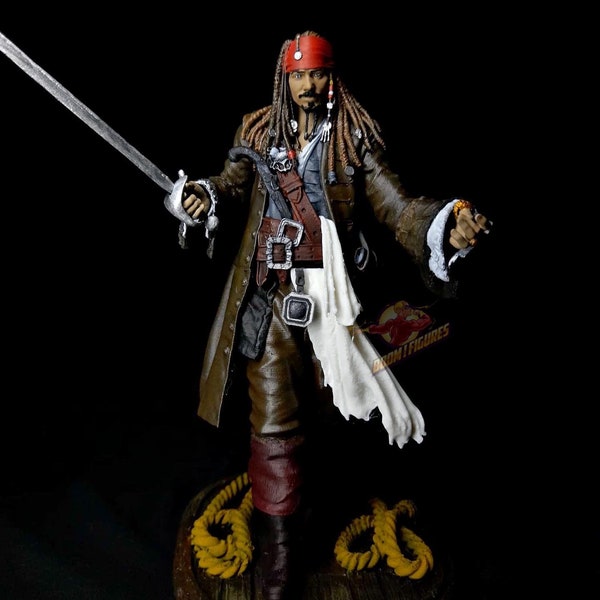 Fluch der Carabbean Kapitän Jack Sparrow Statue Actionfigur Premium Format