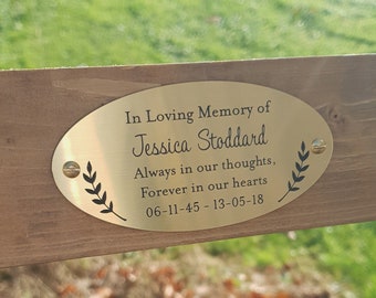 Personalised Bench Plaques, All weather Memorial Plaque, Anniversary, Commemoration, Pet Plaque, garden plaque, planter, Name Tags,