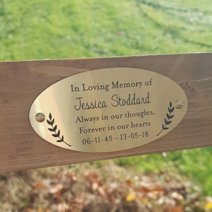 Personalised Bench Plaques, All weather Memorial Plaque, Anniversary, Commemoration, Pet Plaque, garden plaque, planter, Name Tags,